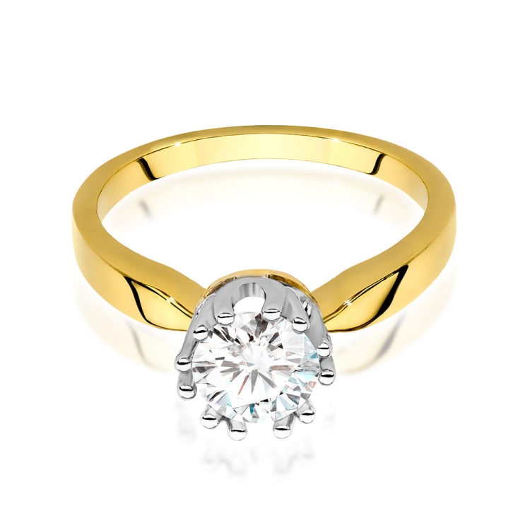 Pierścionek zaręczynowy z żółtego złota z diamentem 0,70ct Fire Of Love