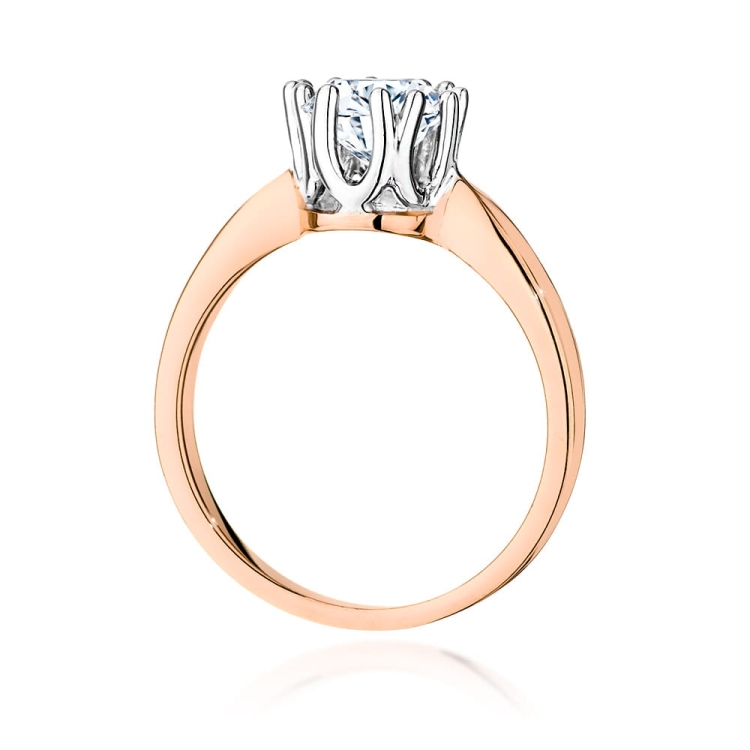 Pierścionek zaręczynowy z różowego złota z diamentem 1,00ct Fire Of Love
