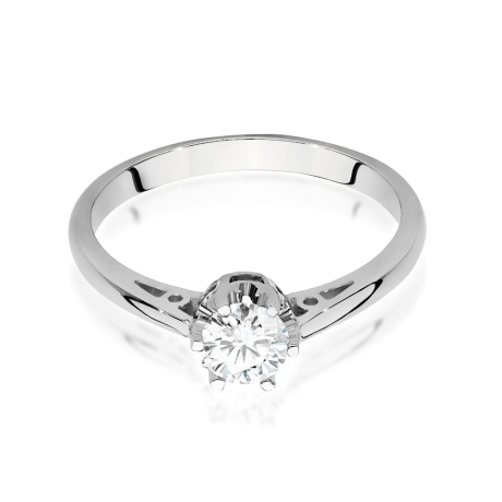 Przejdź do produktu Pierścionek zaręczynowy z białego złota z diamentem 0,40ct Fire Of Love 