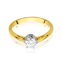 Pierścionek zaręczynowy z żółtego złota z diamentem 0,40ct Fire Of Love