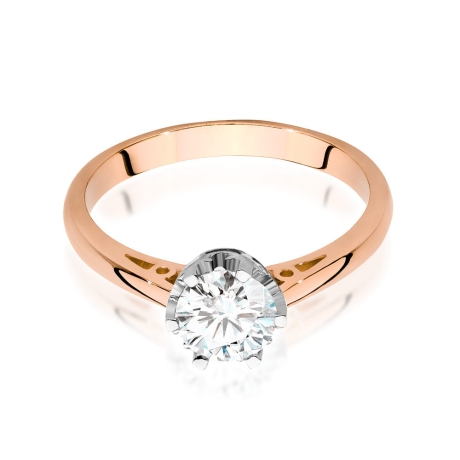 Przejdź do produktu Pierścionek zaręczynowy z różowego złota z diamentem 0,70ct Fire Of Love 