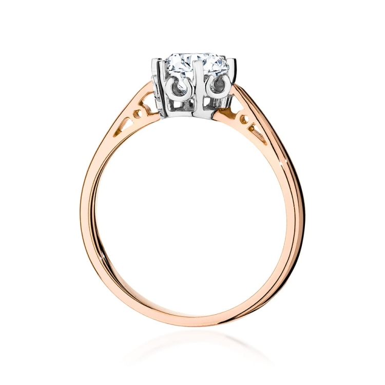 Pierścionek zaręczynowy z różowego złota z diamentem 0,70ct Fire Of Love