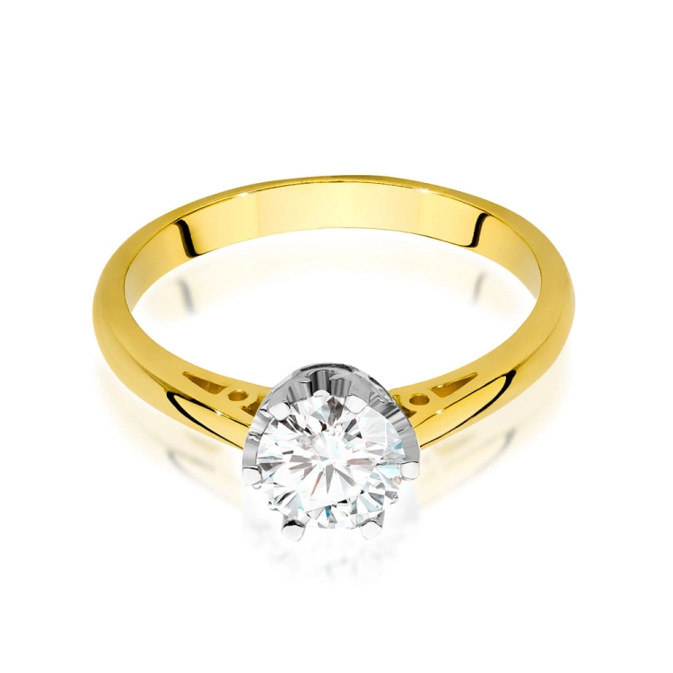 Pierścionek zaręczynowy z żółtego złota z diamentem 0,70ct Fire Of Love