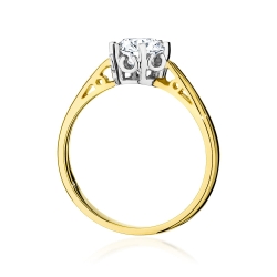 Pierścionek zaręczynowy z żółtego złota z diamentem 0,70ct Fire Of Love