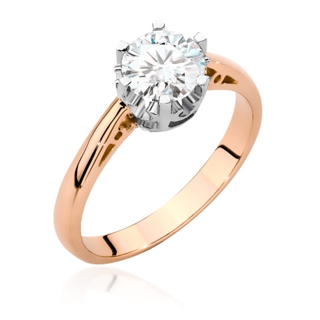 Przejdź do produktu Pierścionek zaręczynowy z różowego złota z diamentem 1,00ct Fire Of Love