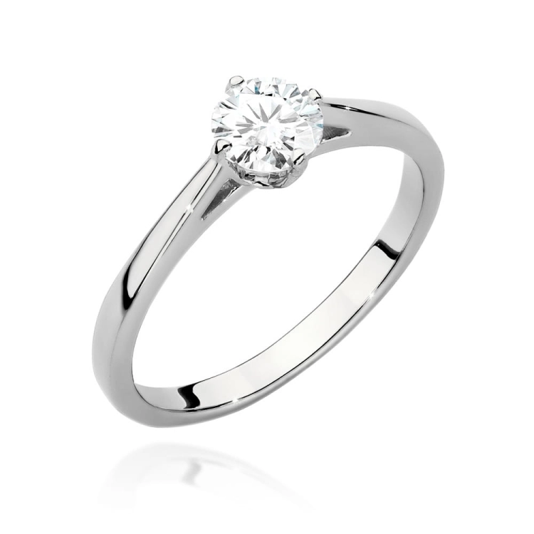 Pierścionek zaręczynowy z białego złota z diamentem 0,50ct Fire Of Love