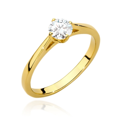 Przejdź do produktu Pierścionek zaręczynowy z żółtego złota z diamentem 0,40ct Fire Of Love 