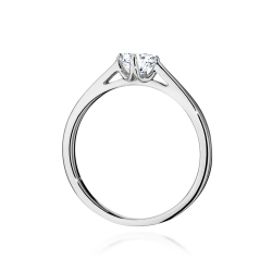 Pierścionek zaręczynowy z białego złota z diamentem 0,40ct Fire Of Love