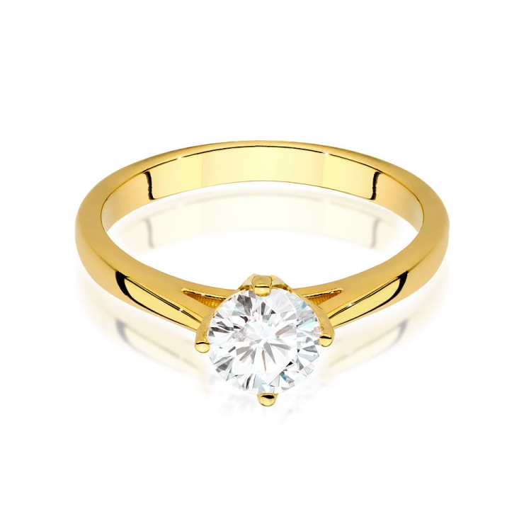 Pierścionek zaręczynowy z żółtego złota z diamentem 0,70ct Fire Of Love