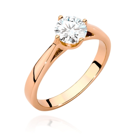 Przejdź do produktu Pierścionek zaręczynowy z różowego złota z diamentem 0,70ct Fire Of Love 