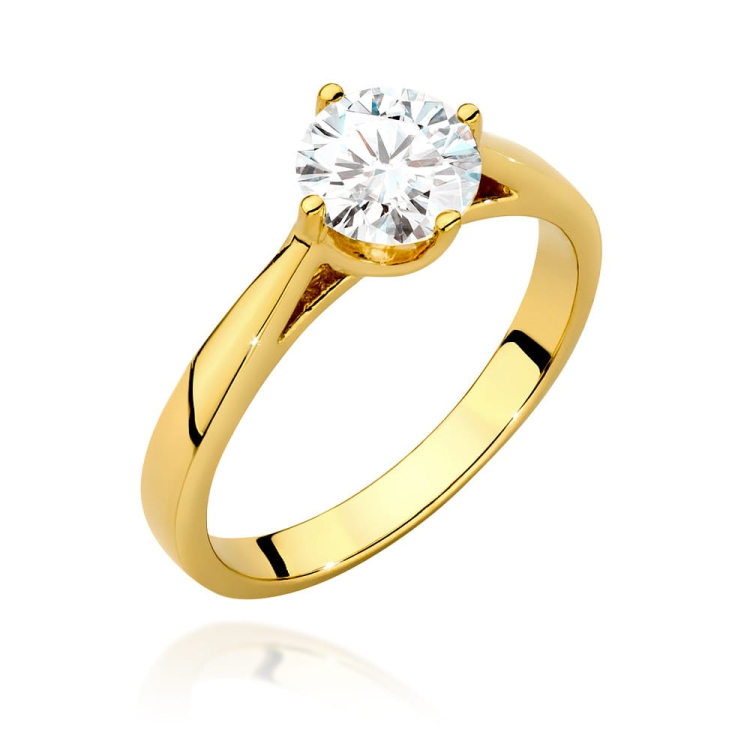 Pierścionek zaręczynowy z żółtego złota z diamentem 1,00ct Fire Of Love