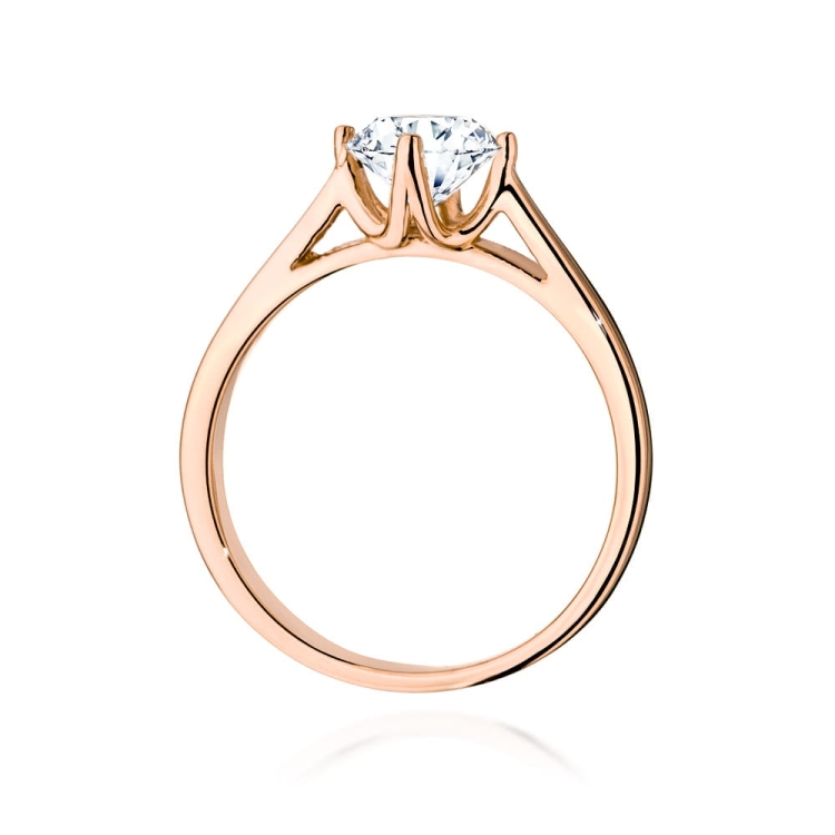 Pierścionek zaręczynowy z różowego złota z brylantem 1,00ct Fire Of Love