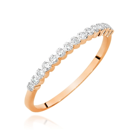 Przejdź do produktu Pierścionek zaręczynowy z różowego złota z diamentami 0,07ct Fire Of Love