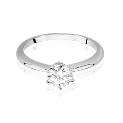 Pierścionek zaręczynowy z białego złota z brylantem 0,70ct Fire Of Love