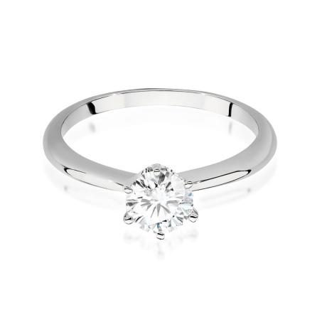 Przejdź do produktu Pierścionek zaręczynowy z białego złota z brylantem 0,70ct Fire Of Love