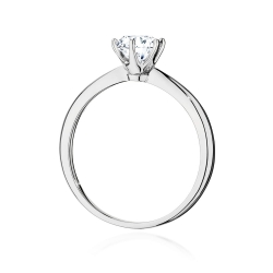 Pierścionek zaręczynowy z białego złota z brylantem 0,70ct Fire Of Love