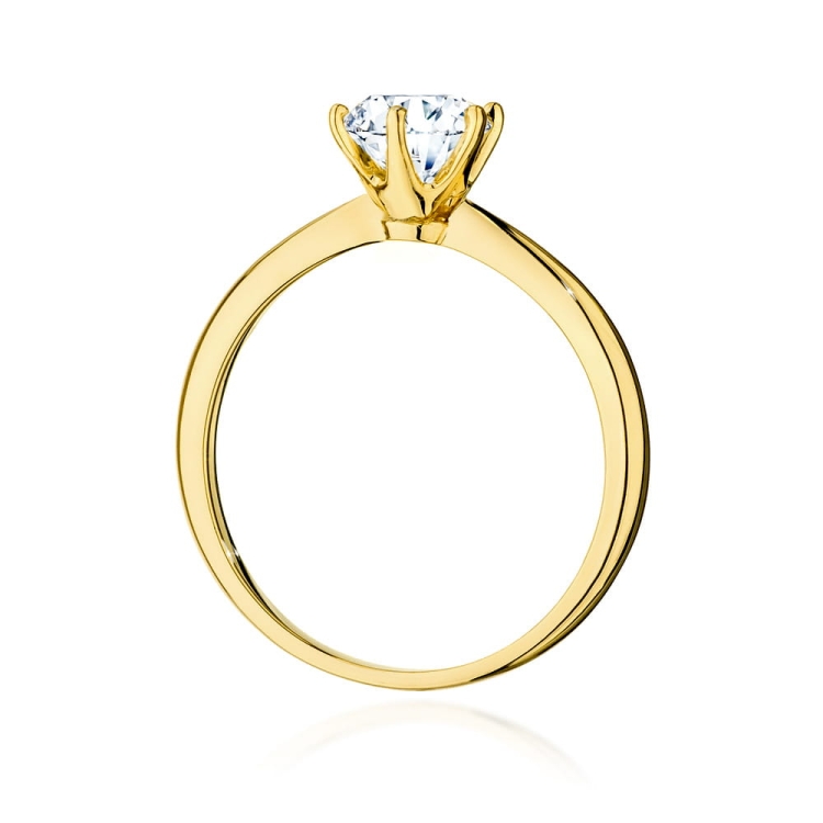Pierścionek zaręczynowy z żółtego złota z brylantem 1,00ct Fire Of Love