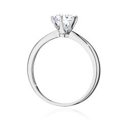Pierścionek zaręczynowy z białego złota z brylantem 1,00ct Fire Of Love