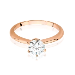 Pierścionek zaręczynowy z różowego złota z brylantem 1,00ct Fire Of Love