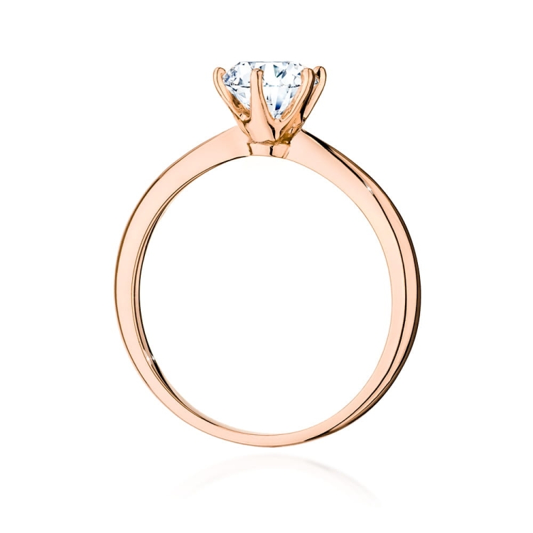 Pierścionek zaręczynowy z różowego złota z brylantem 1,00ct Fire Of Love