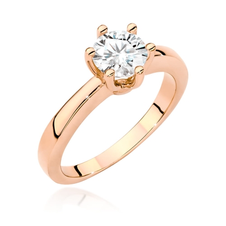 Przejdź do produktu Pierścionek zaręczynowy z różowego złota z brylantem 0,70ct Fire Of Love
