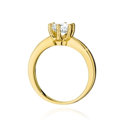 Pierścionek zaręczynowy z żółtego złota z brylantem 0,70ct Fire Of Love