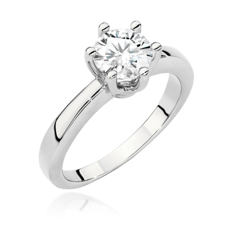 Przejdź do produktu Pierścionek zaręczynowy z białego złota z brylantem 1,00ct Fire Of Love