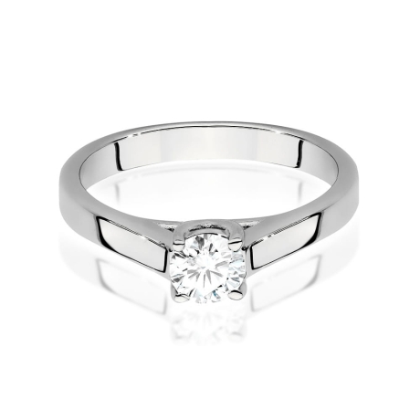 Przejdź do produktu Pierścionek zaręczynowy z białego złota z diamentem 0,40ct Fire Of Love 