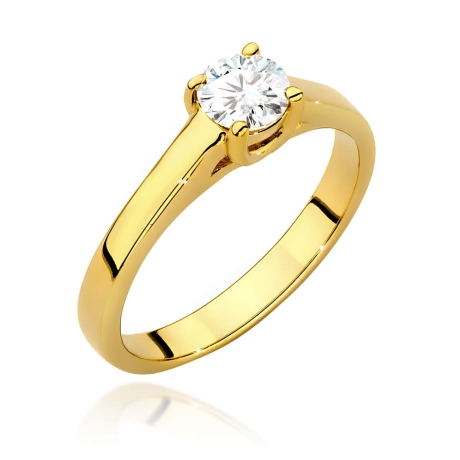 Przejdź do produktu Pierścionek zaręczynowy z żółtego złota z diamentem 0,50ct Fire Of Love