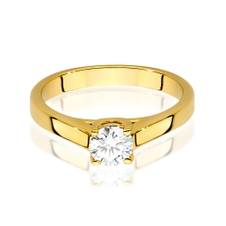Pierścionek zaręczynowy z żółtego złota z diamentem 0,50ct Fire Of Love