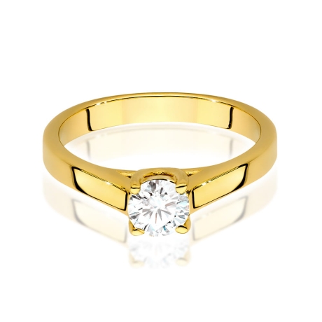 Przejdź do produktu Pierścionek zaręczynowy z żółtego złota z diamentem 0,50ct Fire Of Love