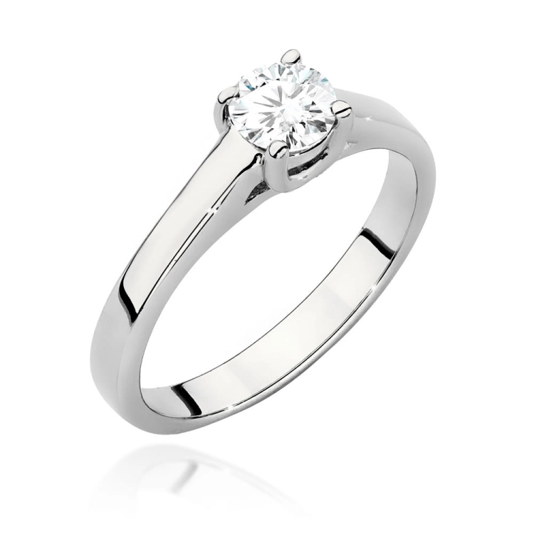Pierścionek zaręczynowy z białego złota z diamentem 0,50ct Fire Of Love