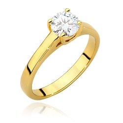 Pierścionek zaręczynowy z żółtego złota z diamentem 0,70ct Fire Of Love