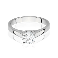 Pierścionek zaręczynowy z białego złota z diamentem 0,70ct Fire Of Love
