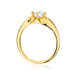 Pierścionek zaręczynowy z żółtego złota z brylantem 0,50ct Fire Of Love