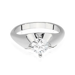 Pierścionek zaręczynowy z białego złota z brylantem 0,70ct Fire Of Love
