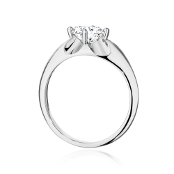 Pierścionek zaręczynowy z białego złota z brylantem 0,70ct Fire Of Love