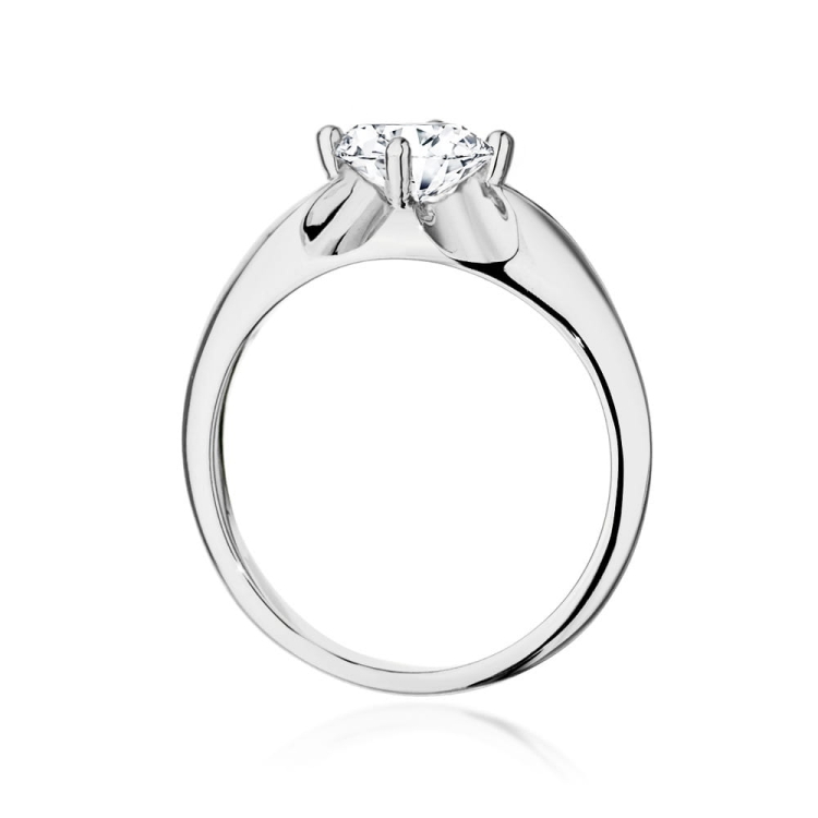 Pierścionek zaręczynowy z białego złota z brylantem 0,70ct Fire Of Love