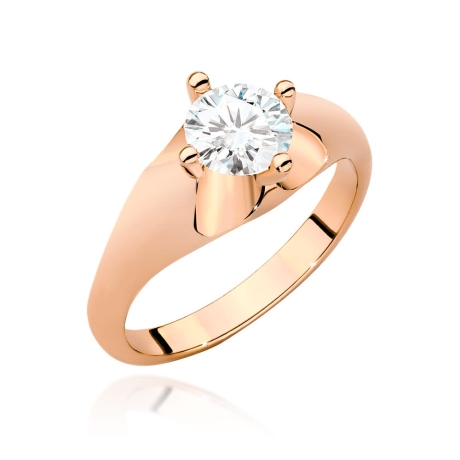Przejdź do produktu Pierścionek zaręczynowy z różowego złota z brylantem 0,70ct Fire Of Love