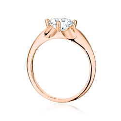 Pierścionek zaręczynowy z różowego złota z brylantem 1,00ct Fire Of Love