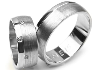 Obrączki ślubne z białego złota półokrągłe z cyrkoniami 7mm Premium P-PROTEUS-b