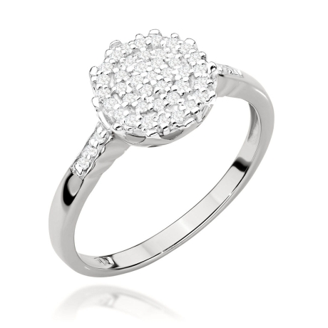 Przejdź do produktu Pierścionek zaręczynowy z białego złota z diamentami 0,23ct Fire Of Love 