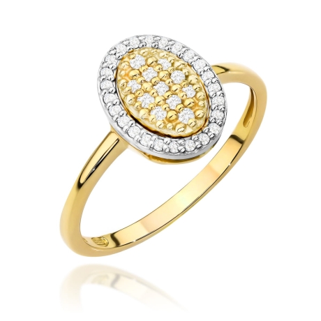 Przejdź do produktu Pierścionek zaręczynowy z żółtego złota z diamentami 0,20ct Fire Of Love 