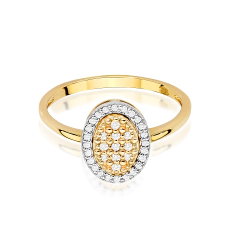 Przejdź do produktu Pierścionek zaręczynowy z żółtego złota z diamentami 0,20ct Fire Of Love 