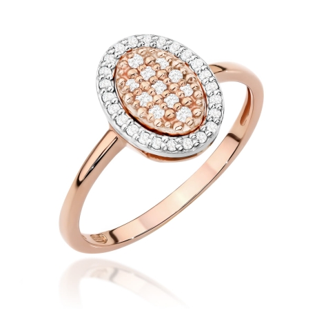 Przejdź do produktu Pierścionek zaręczynowy z różowego złota z diamentami 0,20ct Fire Of Love