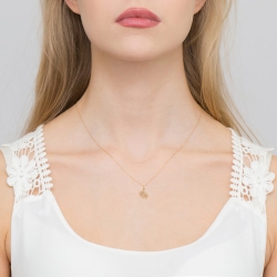 Zawieszka z żółtego złota 585 z diamentem 0,005ct stópki The Diamonds
