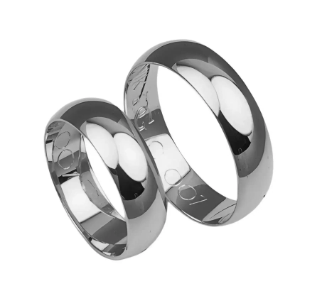 Przejdź do produktu Klasyczne obrączki ślubne z białego złota okrągłe 6mm Classic C007