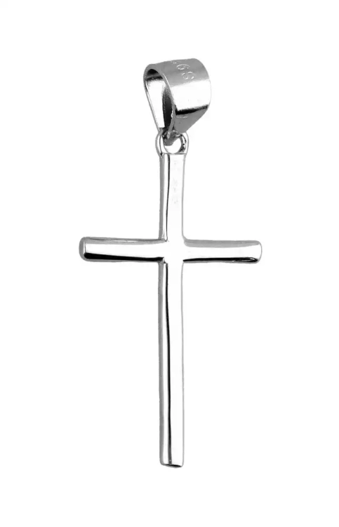 Srebrny gładki krzyżyk