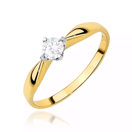 Przejdź do produktu Pierścionek BW0171 Diament Laboratoryjny 0,15ct żółte złoto