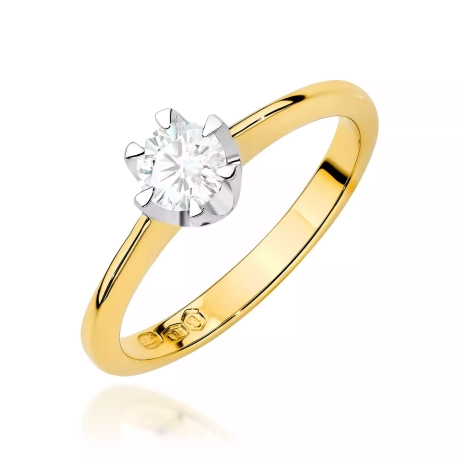 Przejdź do produktu Pierścionek BW0220 Diament Laboratoryjny 0,50ct żółte złoto